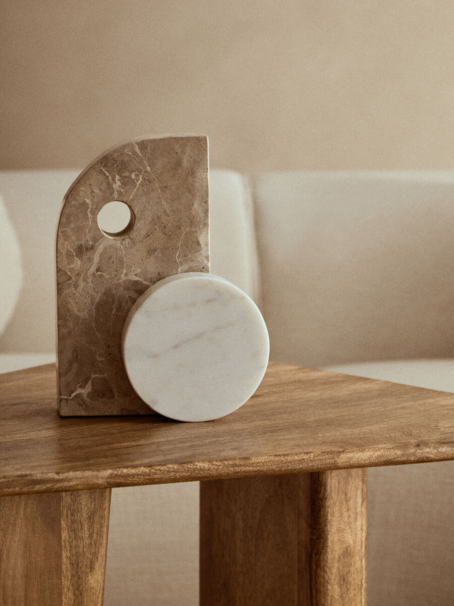 Chocolate and White Marble Sculpture | Santino