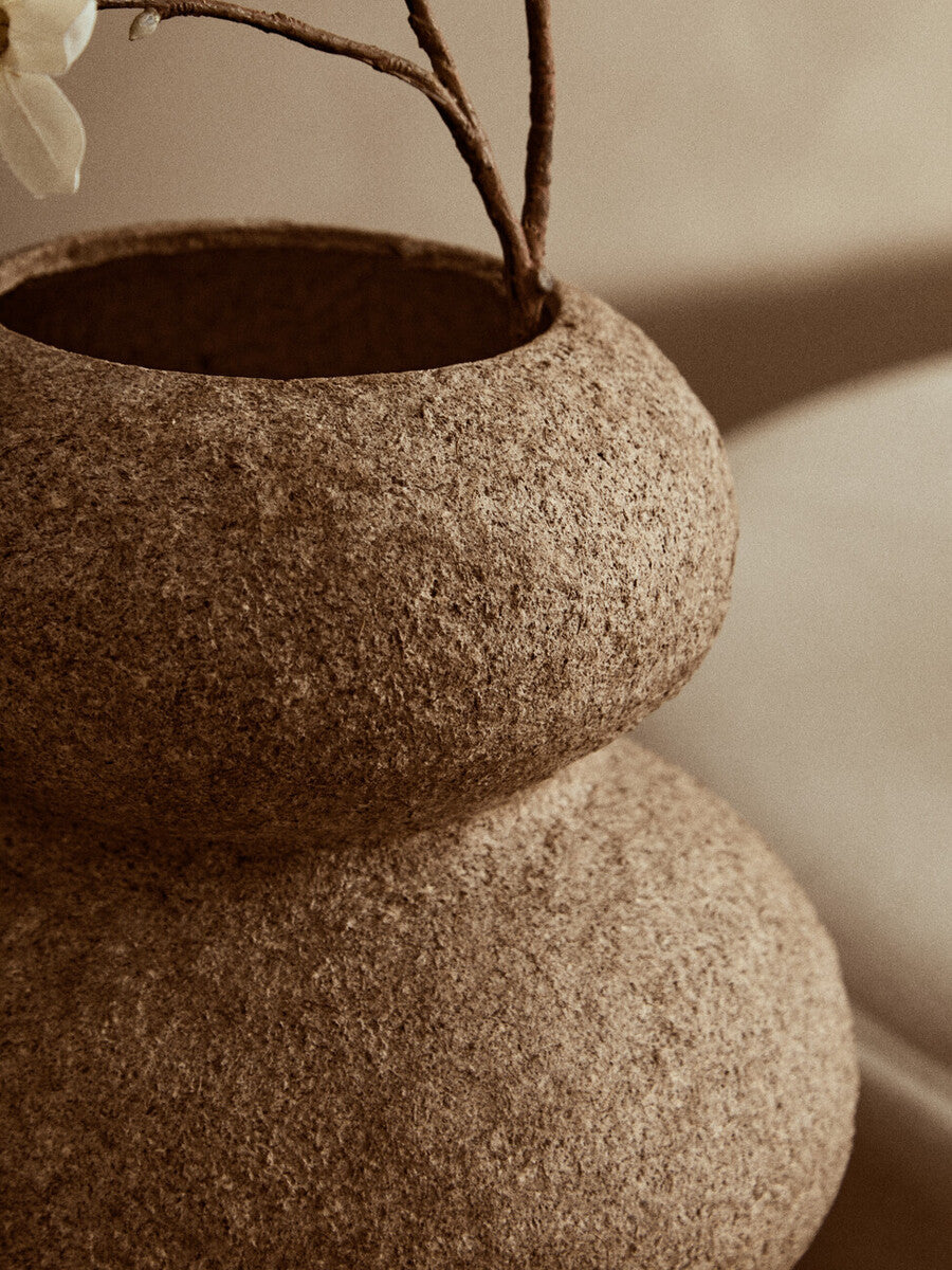 Cotton Mache and Coco Shell Bubble Vase | Sanai