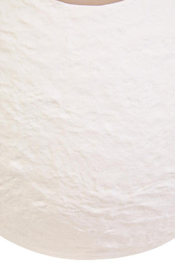 Cotton Mache Small White Round Vase | Sanai