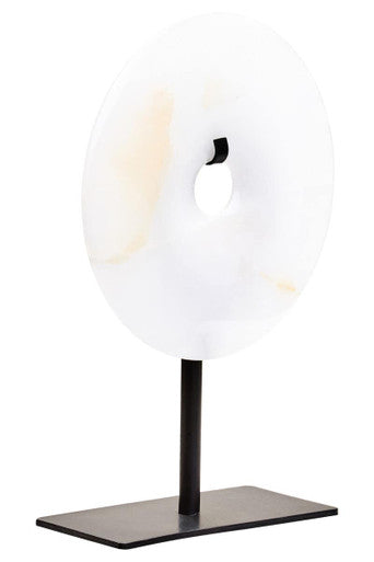 Extra Small Round Dia 15cm Onyx Disc Sculpture | Oleena