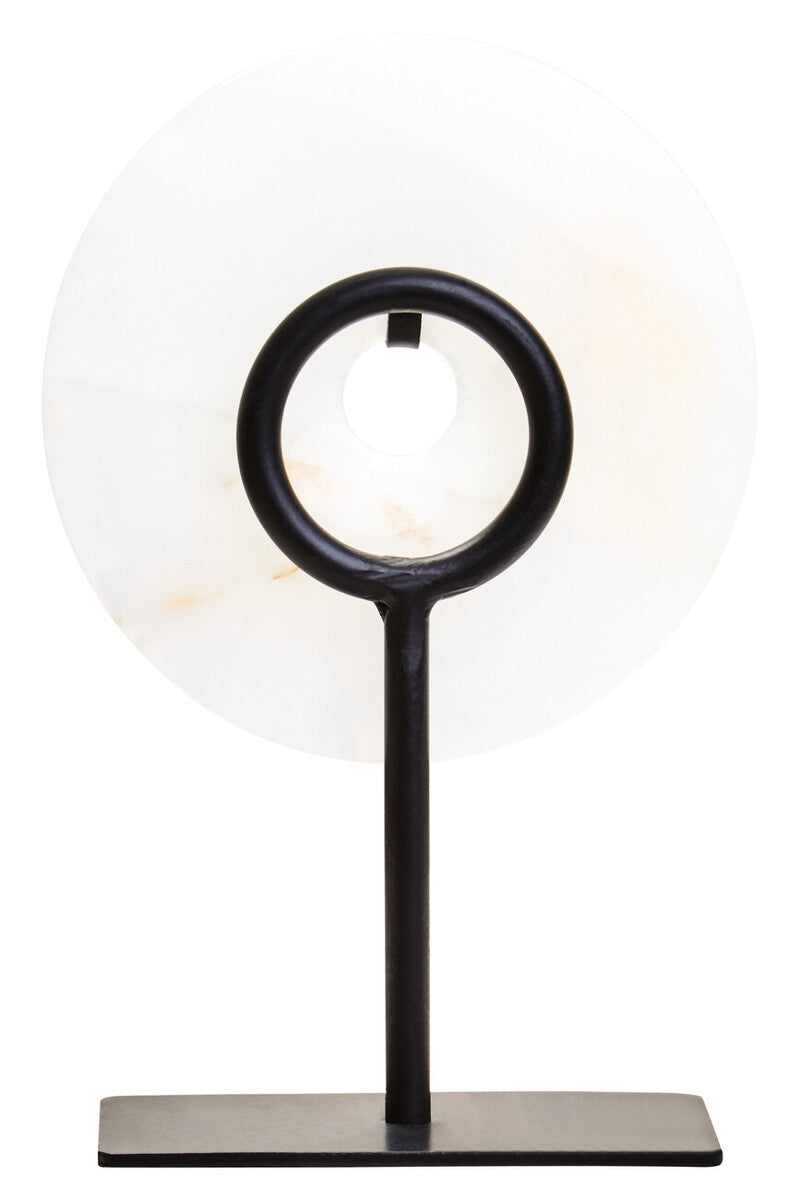 Extra Small Round Dia 15cm Onyx Disc Sculpture | Oleena