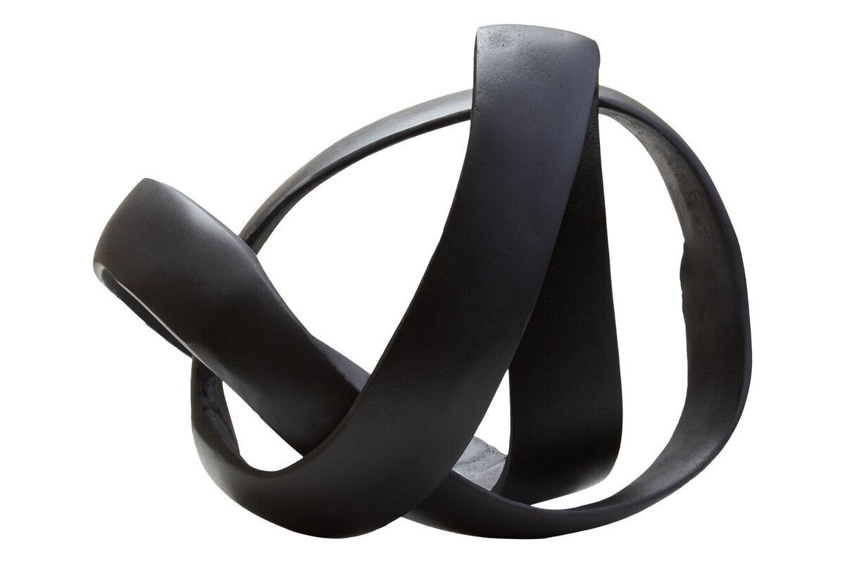 Matt Black Nickel Finish Knot Sculpture | Prato