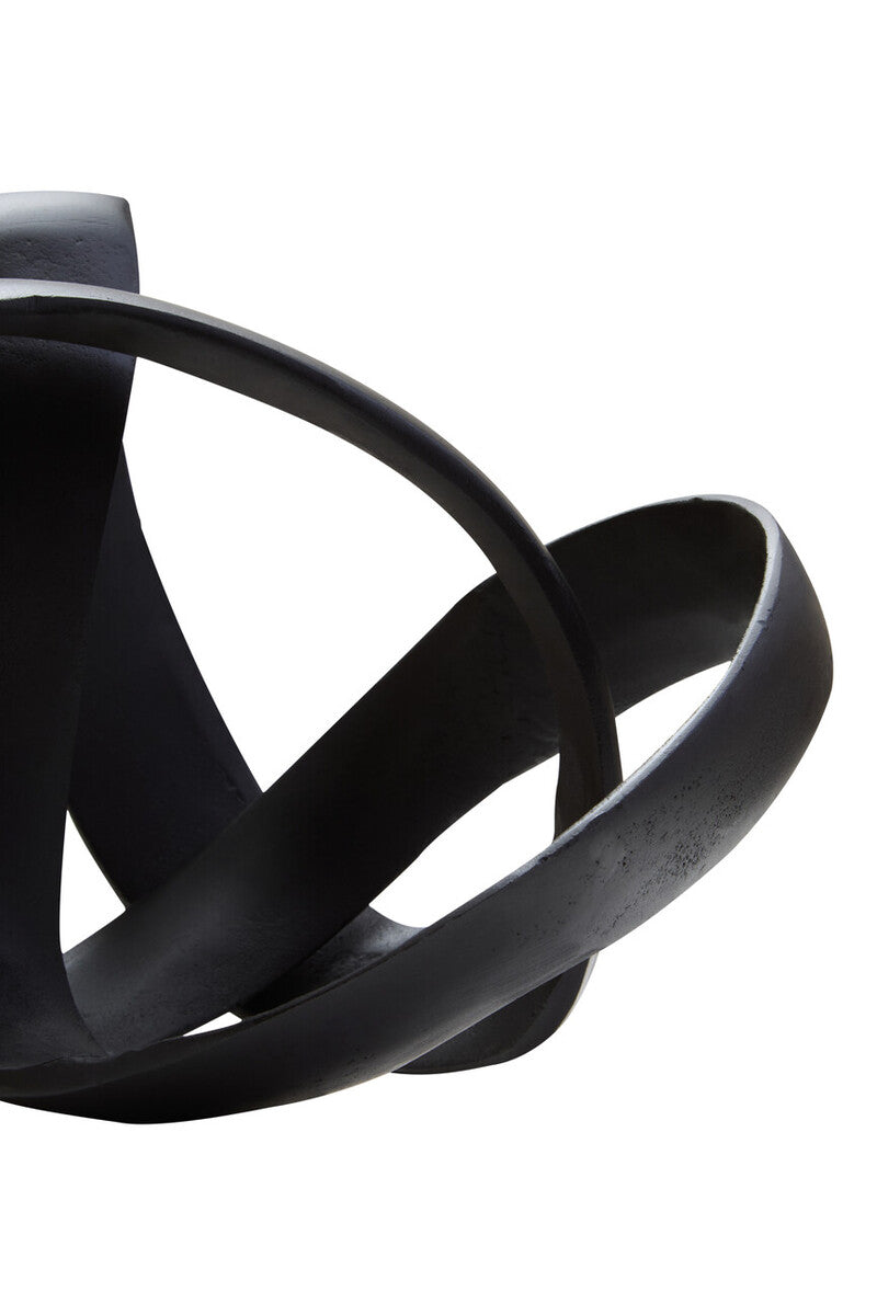 Matt Black Nickel Finish Knot Sculpture | Prato