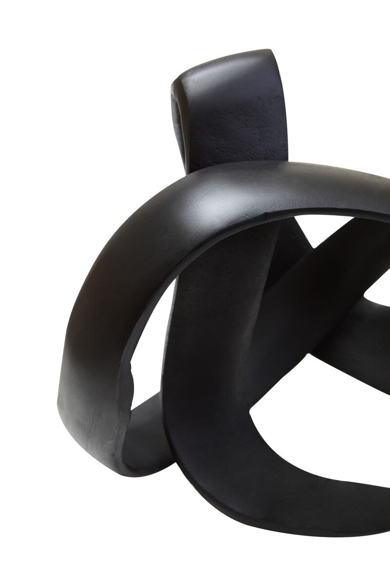 Matt Black Nickel Finish Knot Sculpture | Prato