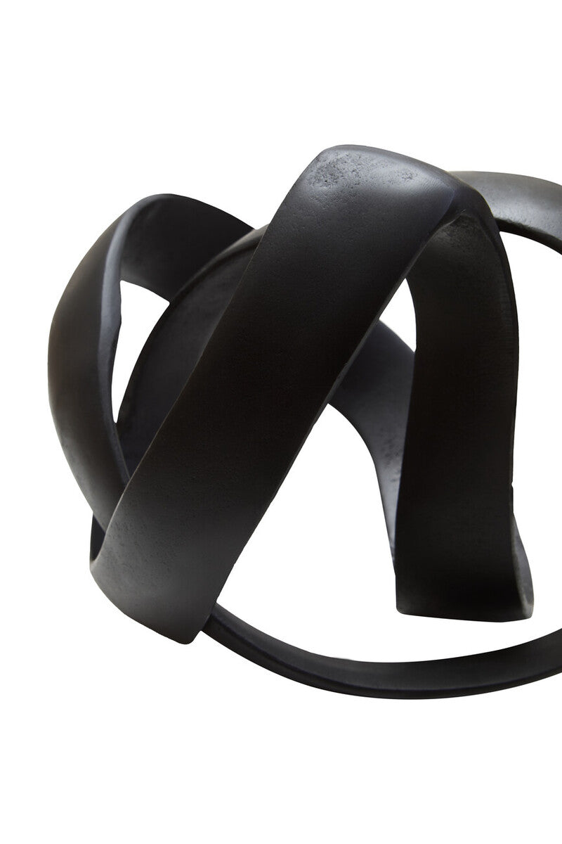 Matt Black Nickel Finish Knot Sculpture | Prato
