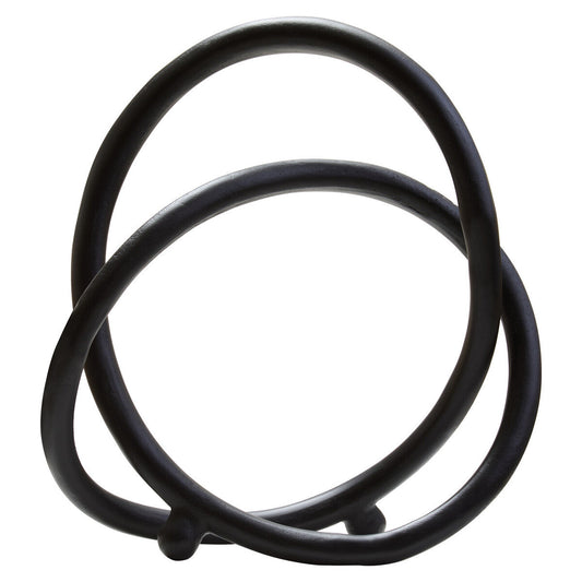 Matte Black Nickel Finish Twist Sculpture | Prato
