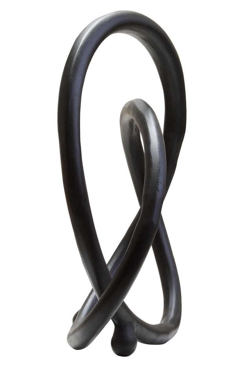 Matte Black Nickel Finish Twist Sculpture | Prato
