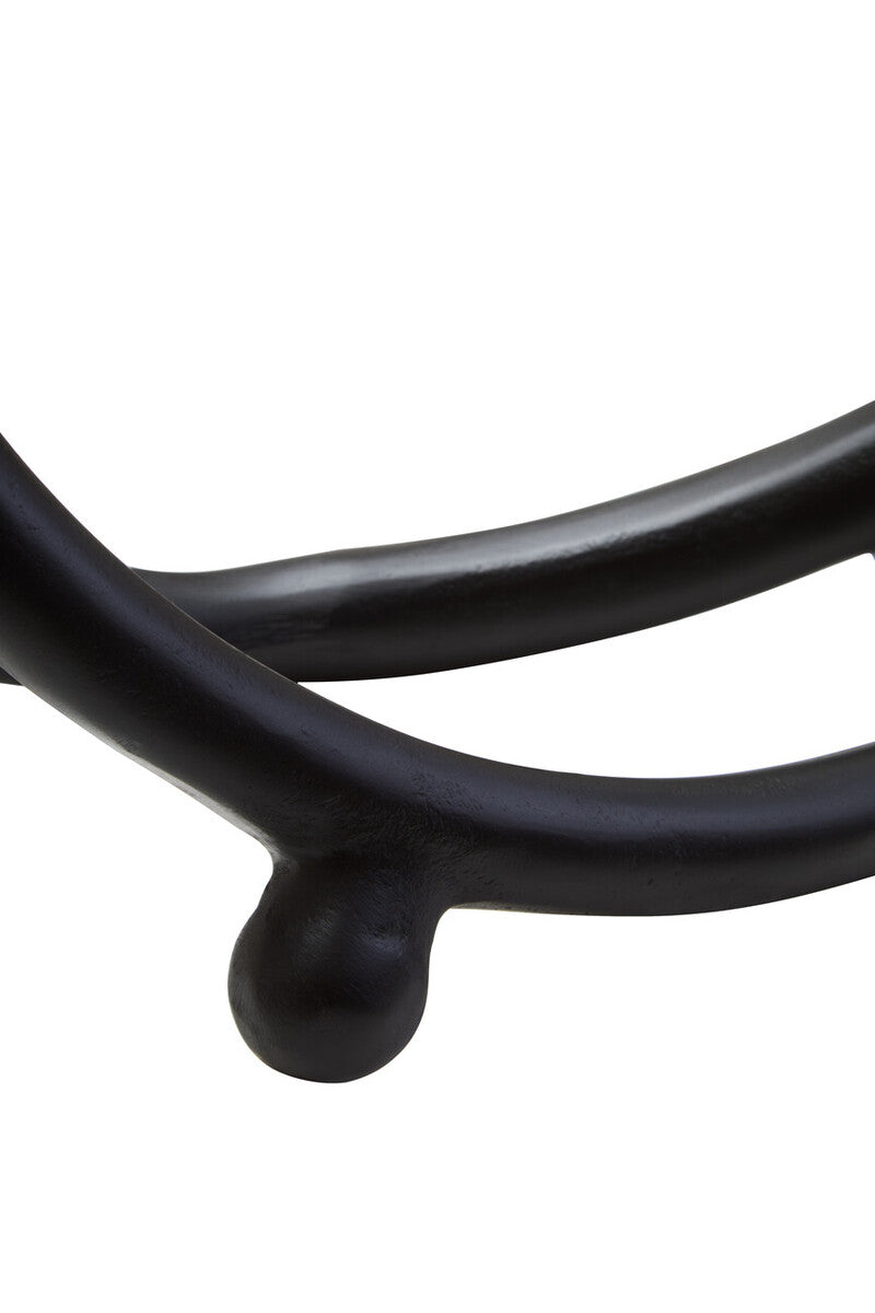 Matte Black Nickel Finish Twist Sculpture | Prato