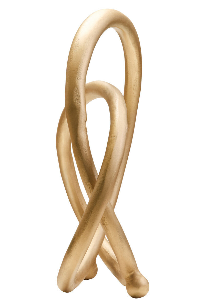 Matt Gold Finish Twist Sculpture | Prato