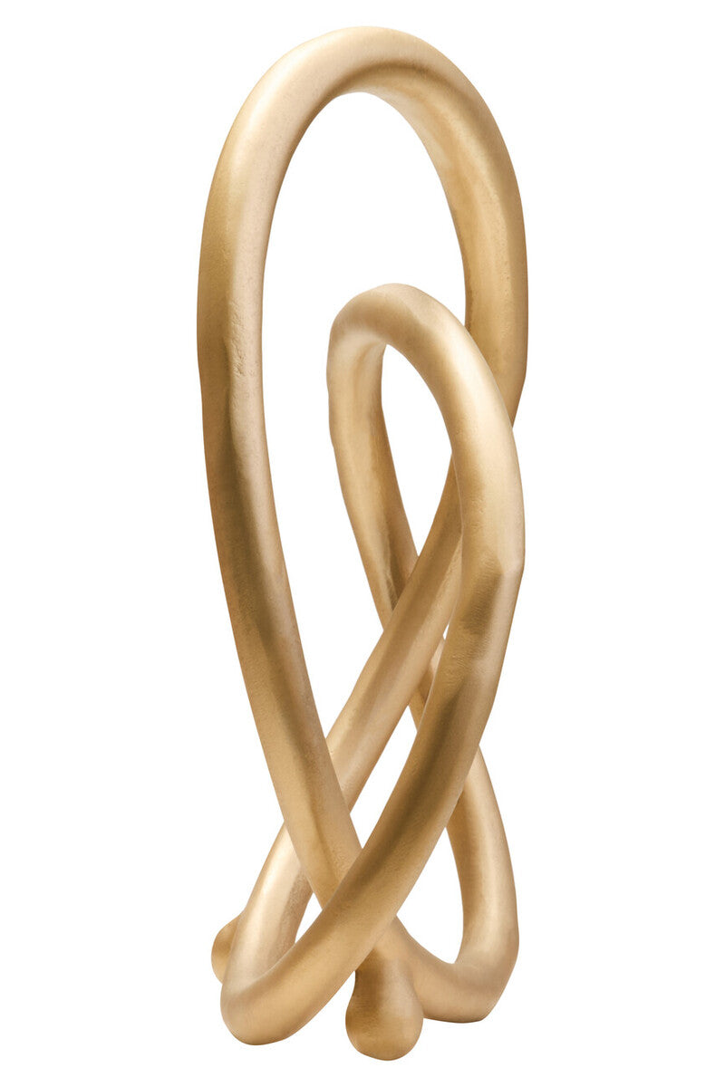 Matt Gold Finish Twist Sculpture | Prato