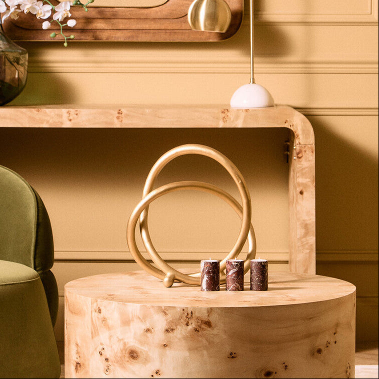 Matt Gold Finish Twist Sculpture | Prato