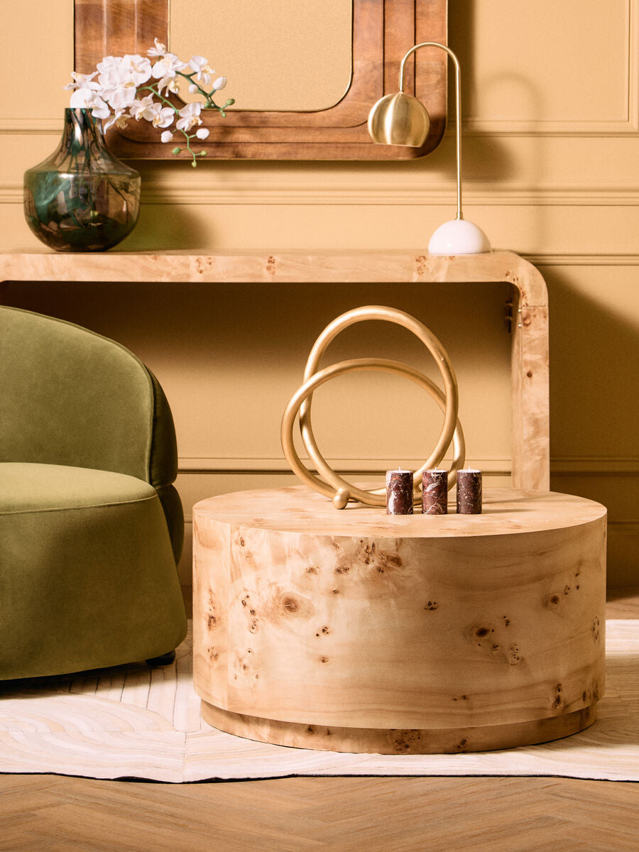 Matt Gold Finish Twist Sculpture | Prato