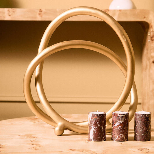 Matt Gold Finish Twist Sculpture | Prato