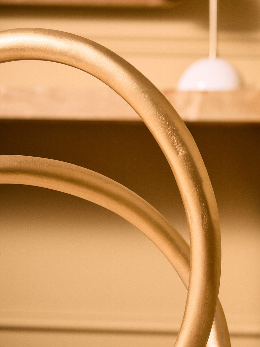 Matt Gold Finish Twist Sculpture | Prato