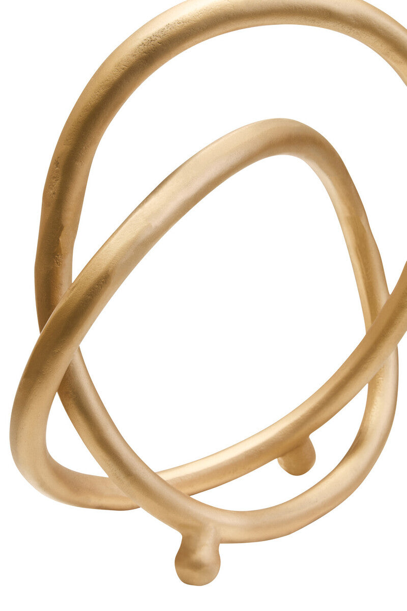 Matt Gold Finish Twist Sculpture | Prato