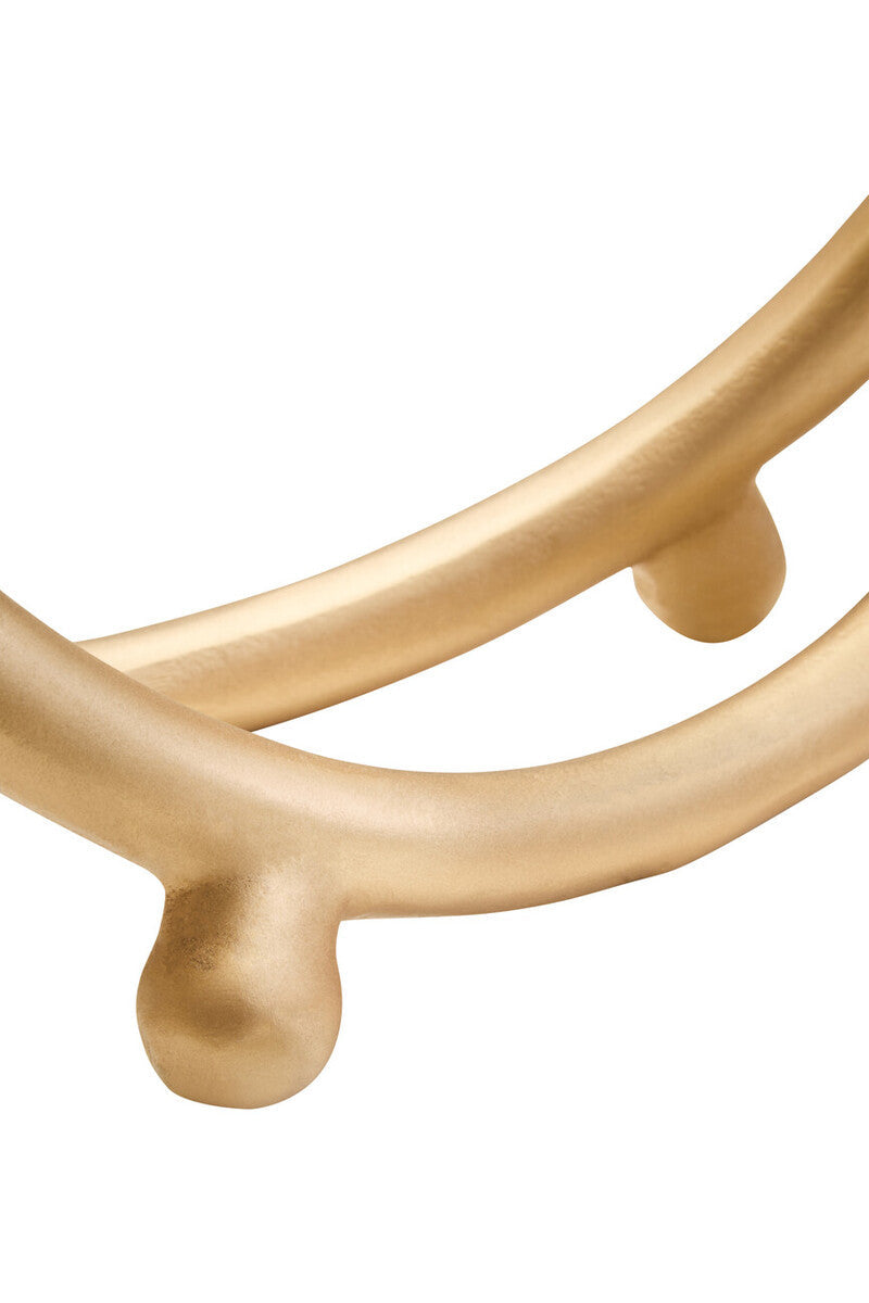 Matt Gold Finish Twist Sculpture | Prato