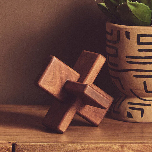Brown Wood Sculpture | Cato