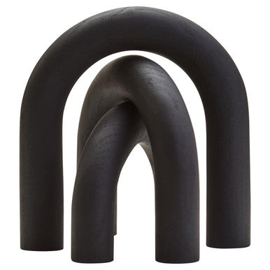 Black Wood Arch Sculpture | Cato