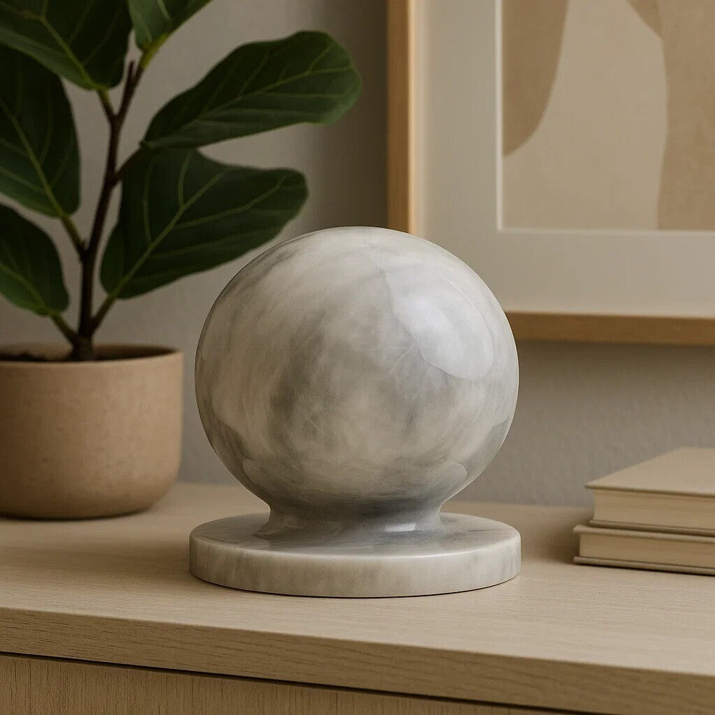 White Marble Ball Sculpture | Zoro