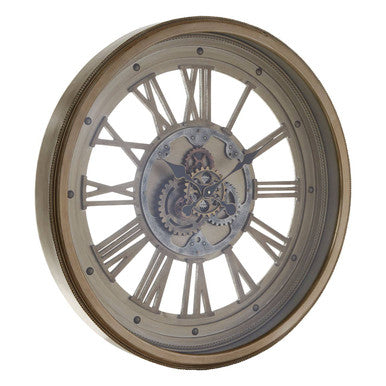 82cm Dia Antique Gold Round Wall Clock | Cassop