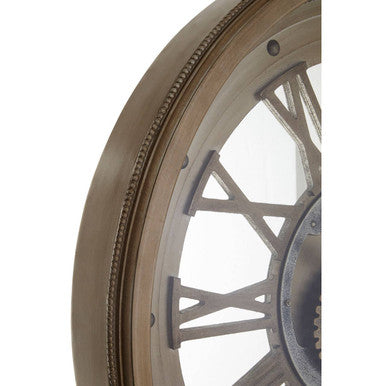 82cm Dia Antique Gold Round Wall Clock | Cassop