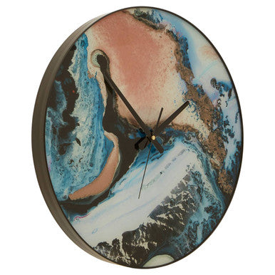 45cm Dia Pink and Blue Wall Clock | Celina