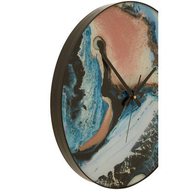 45cm Dia Pink and Blue Wall Clock | Celina