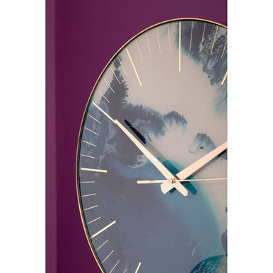 45cm Dia Blue Abstract Wall Clock | Celina