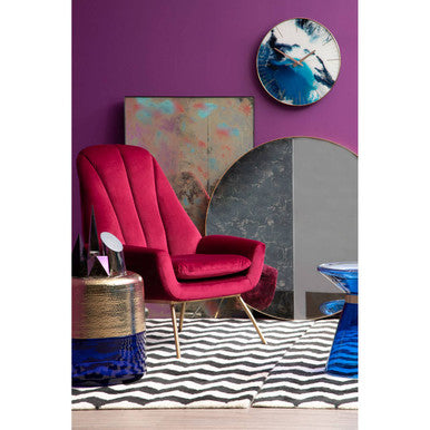 45cm Dia Blue Abstract Wall Clock | Celina