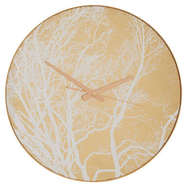 45cm Dia Gold Finish Branch Design Wall Clock | Celina