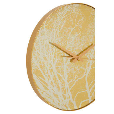 45cm Dia Gold Finish Branch Design Wall Clock | Celina