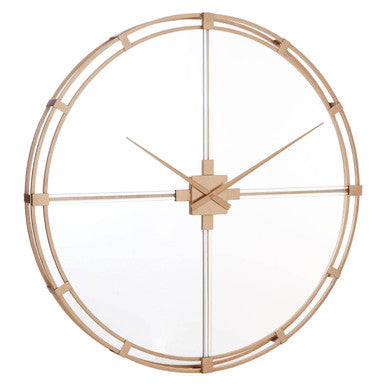 110cm Dia Gold Finish Metal Wall Clock | Beauly