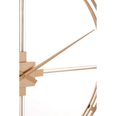 110cm Dia Gold Finish Metal Wall Clock | Beauly