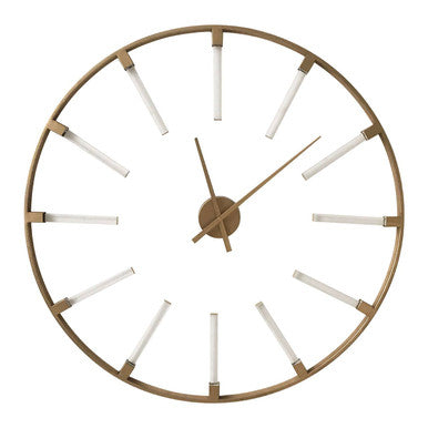 Gold Finish Round Wall Clock | Beauly