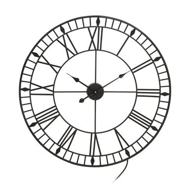 80cm Dia Large Black and White LED Wall Clock | Genova