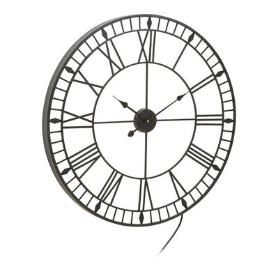 80cm Dia Large Black and White LED Wall Clock | Genova