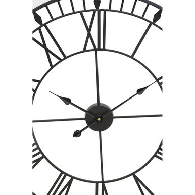 80cm Dia Large Black and White LED Wall Clock | Genova