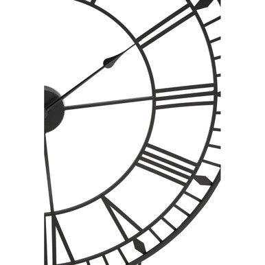 80cm Dia Large Black and White LED Wall Clock | Genova