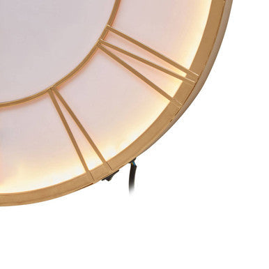 60cm Dia Small Gold and White LED Wall Clock | Genova