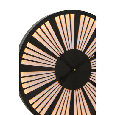 60cm Dia Small Black and White LED Wall Clock | Genova