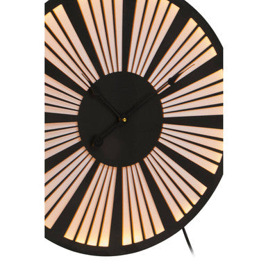 60cm Dia Small Black and White LED Wall Clock | Genova