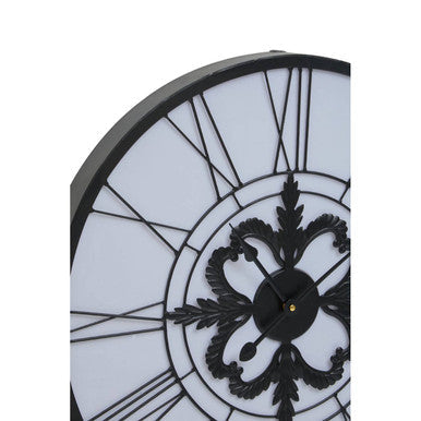 60cm Dia Black and White LED Wall Clock | Genova
