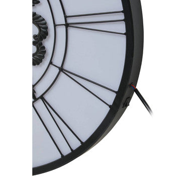 60cm Dia Black and White LED Wall Clock | Genova