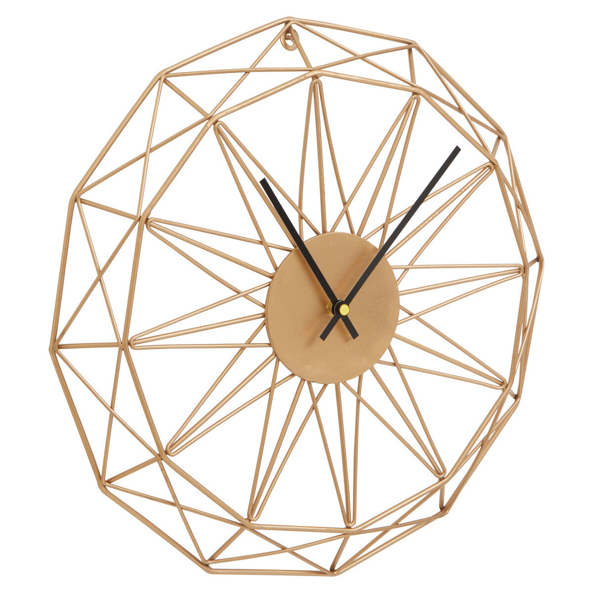 40cm Dia Small Gold Metal Wall Clock | Genova
