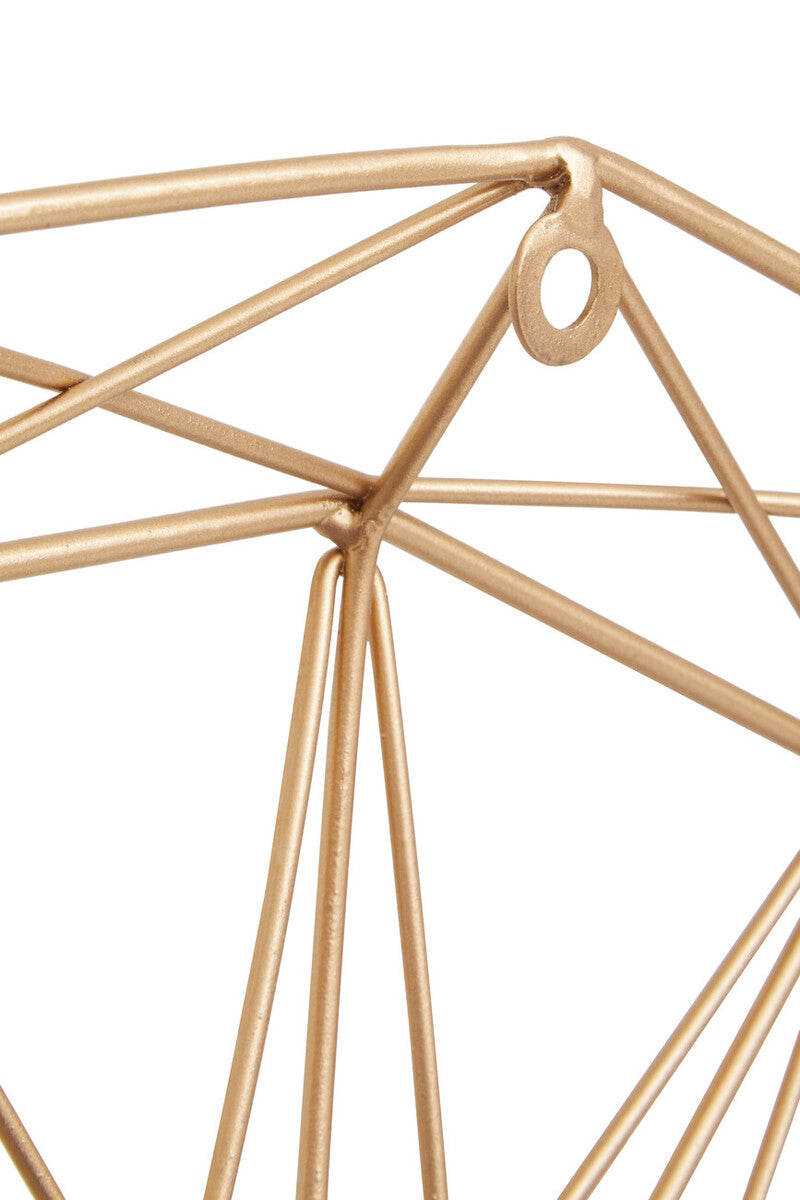40cm Dia Small Gold Metal Wall Clock | Genova