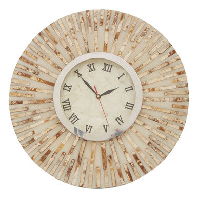50cm Dia Natural Shell Wall Clock | Palu