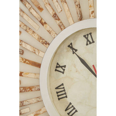 50cm Dia Natural Shell Wall Clock | Palu