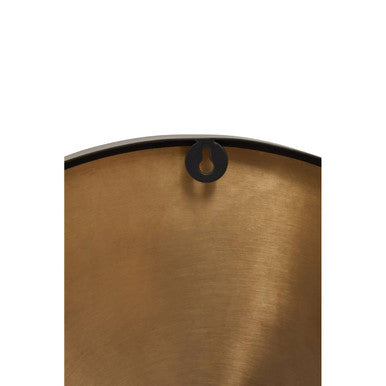 51cm Dia Black and Antique Gold Large Wall Clock | Mateo