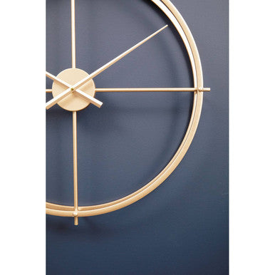 60cm Dia Large Gold Finish Wall Clock | Kent