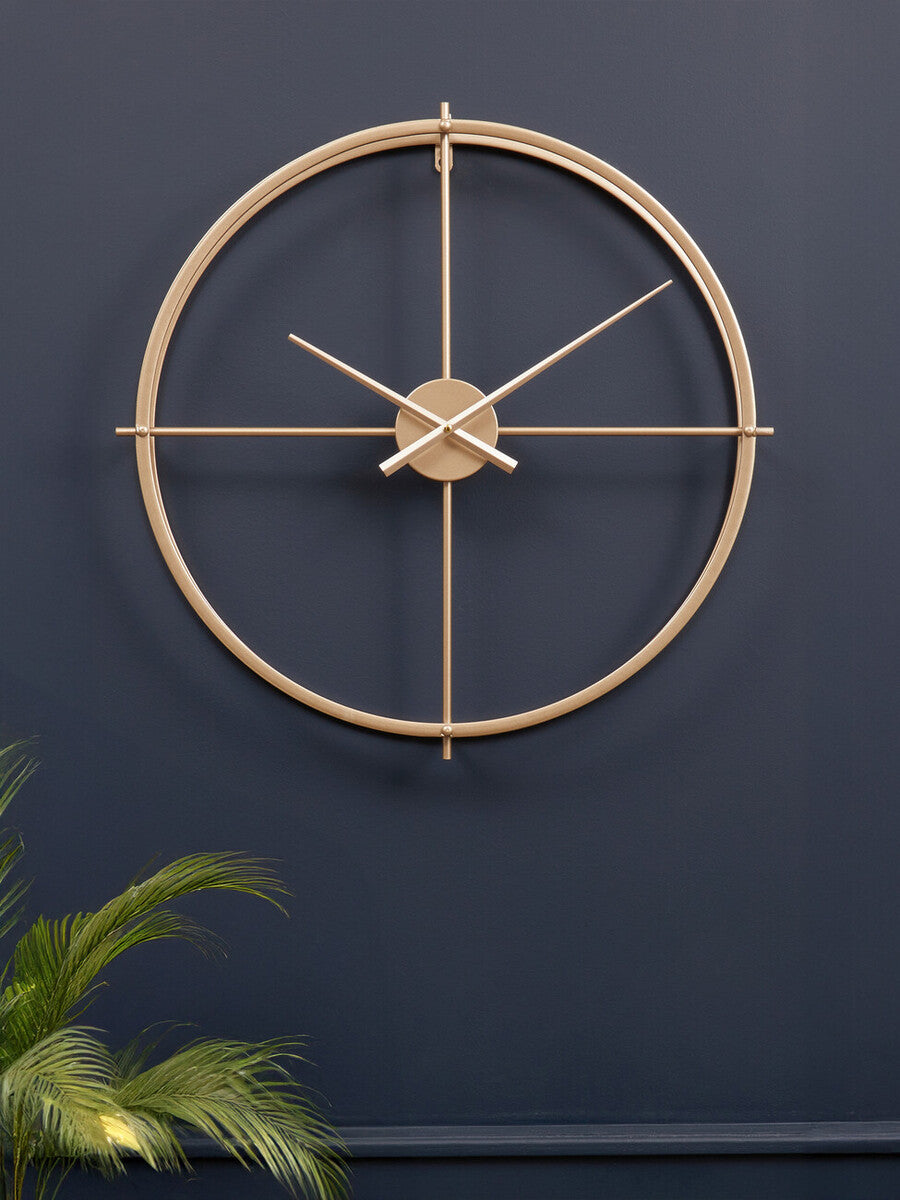 60cm Dia Large Gold Finish Wall Clock | Kent
